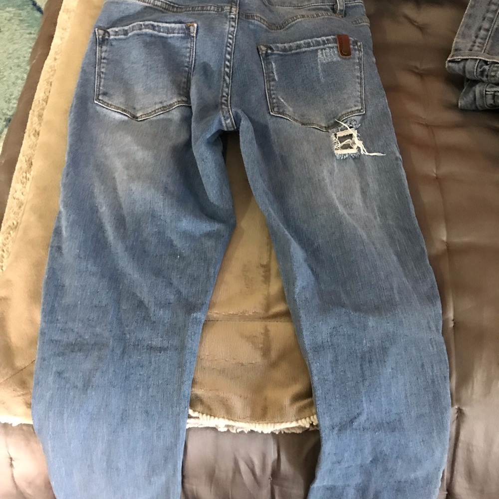 Roxy mid rise skinny ripped jeans
